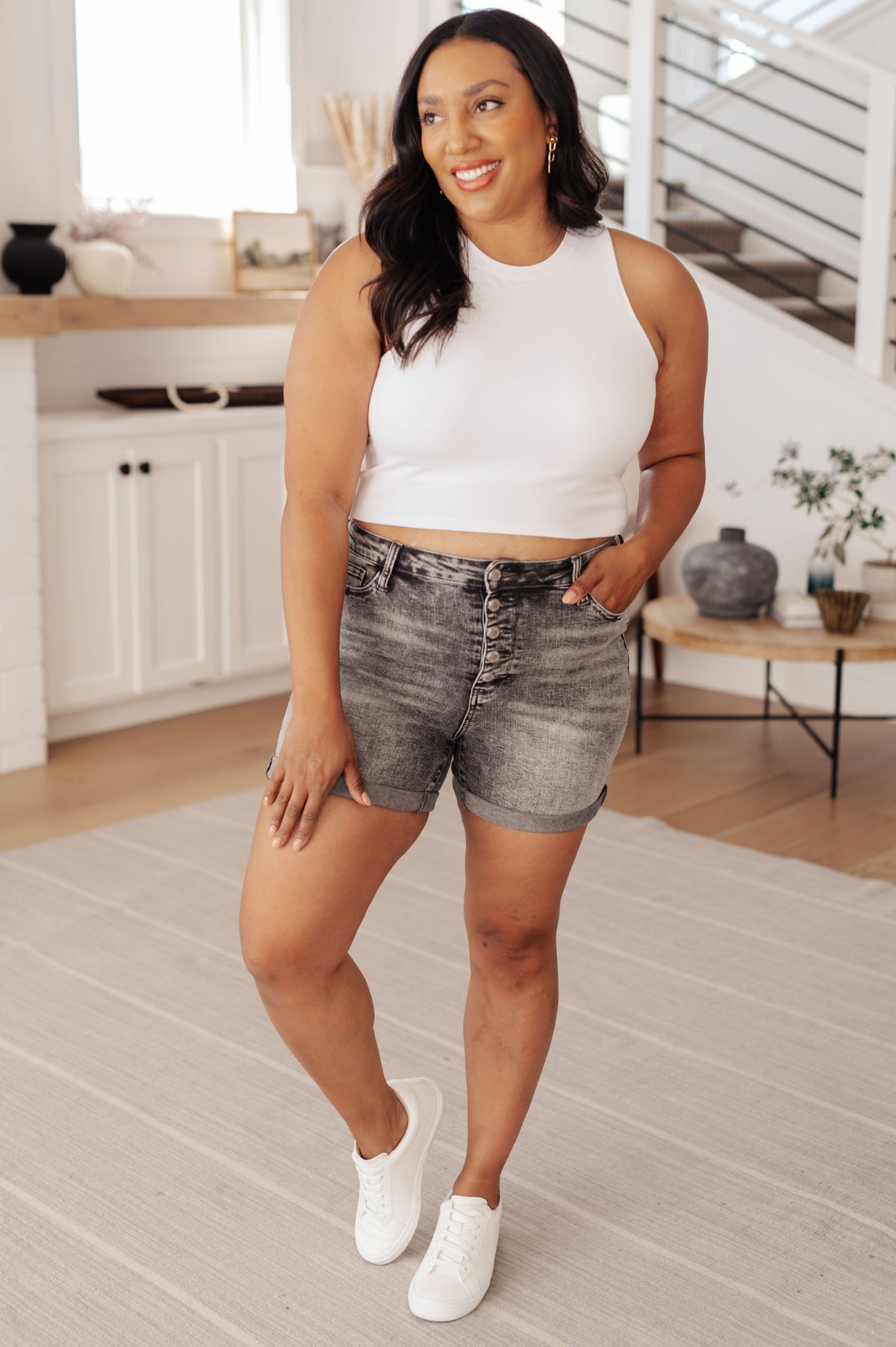 Yesterday's Crop Tank in White - Mack and Mav Boutique 