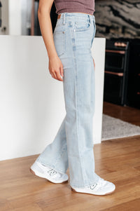 Brooke High Rise Control Top Vintage Wash Straight Jeans - Mack and Mav Boutique 