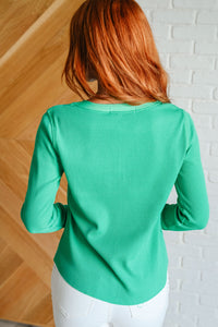 Greensleeves Waffle Knit Henley - Mack and Mav Boutique 