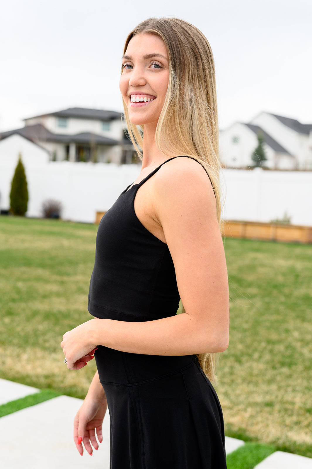 Hot Yoga Tank in Black - Mack and Mav Boutique 