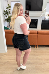 Ember High Rise Control Top Fray Hem Shorts - Mack and Mav Boutique 