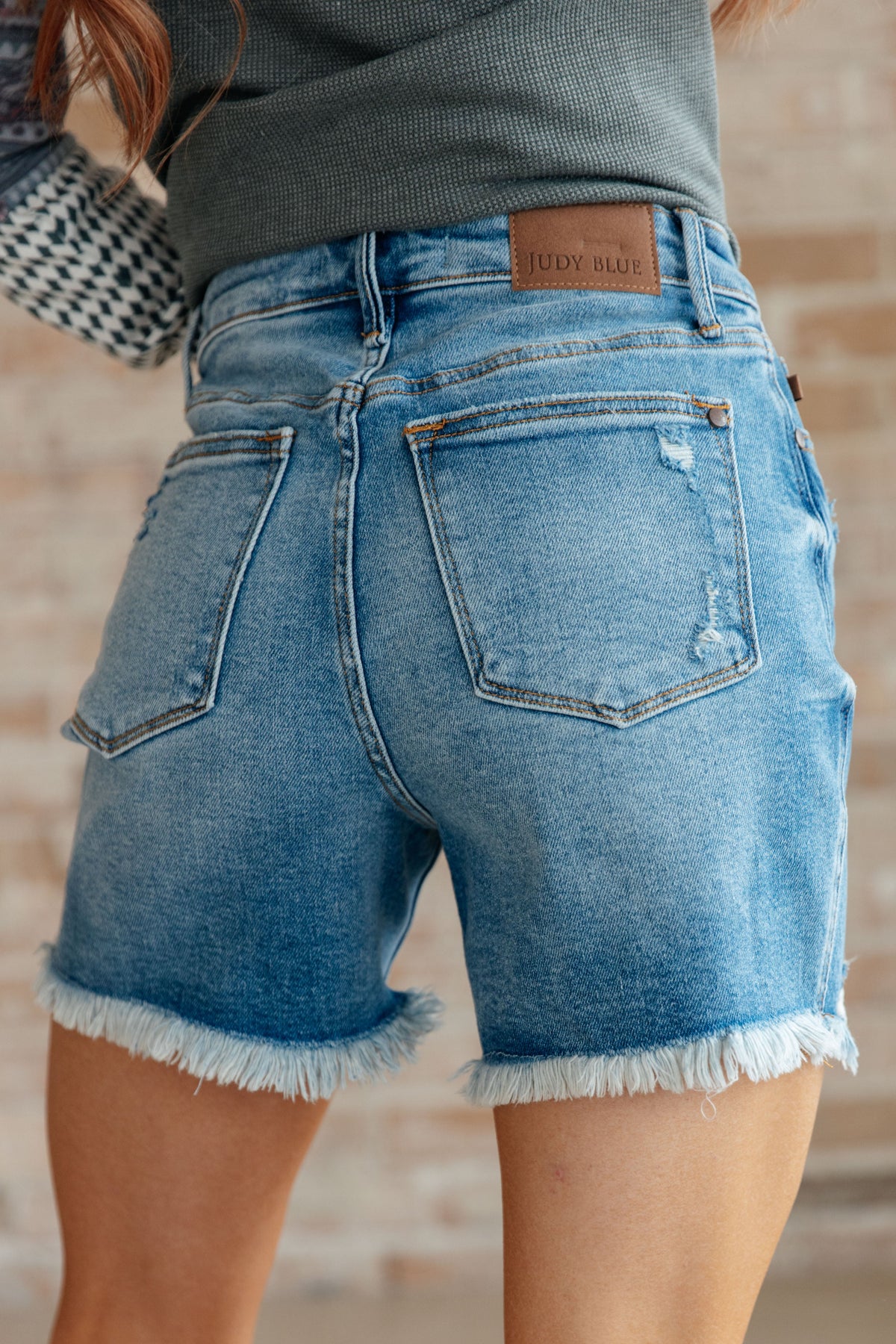 Kara High Rise Rigid Magic Button Fly Cutoff Shorts - Mack and Mav Boutique 
