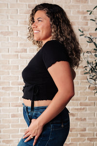 Little Ol' Me V-Neck Top in Black