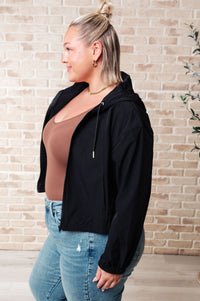 Sky of Only Clouds Zip Up in Black - Mack and Mav Boutique 