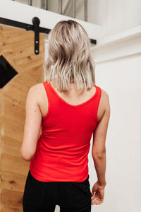 Stay Easy Tank In Cherry - Mack and Mav Boutique 