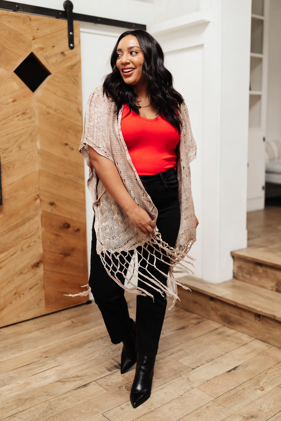 Stay Easy Tank In Cherry - Mack and Mav Boutique 