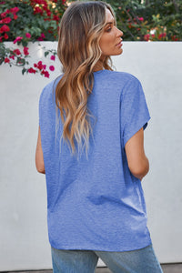 V-Neck Short Sleeve T-Shirt - Mack and Mav Boutique 