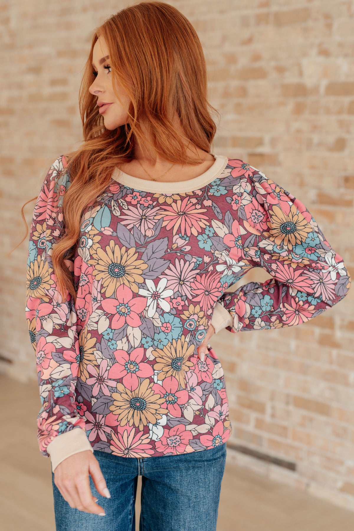 A Florists Dream Long Sleeve Pullover - Mack and Mav Boutique 