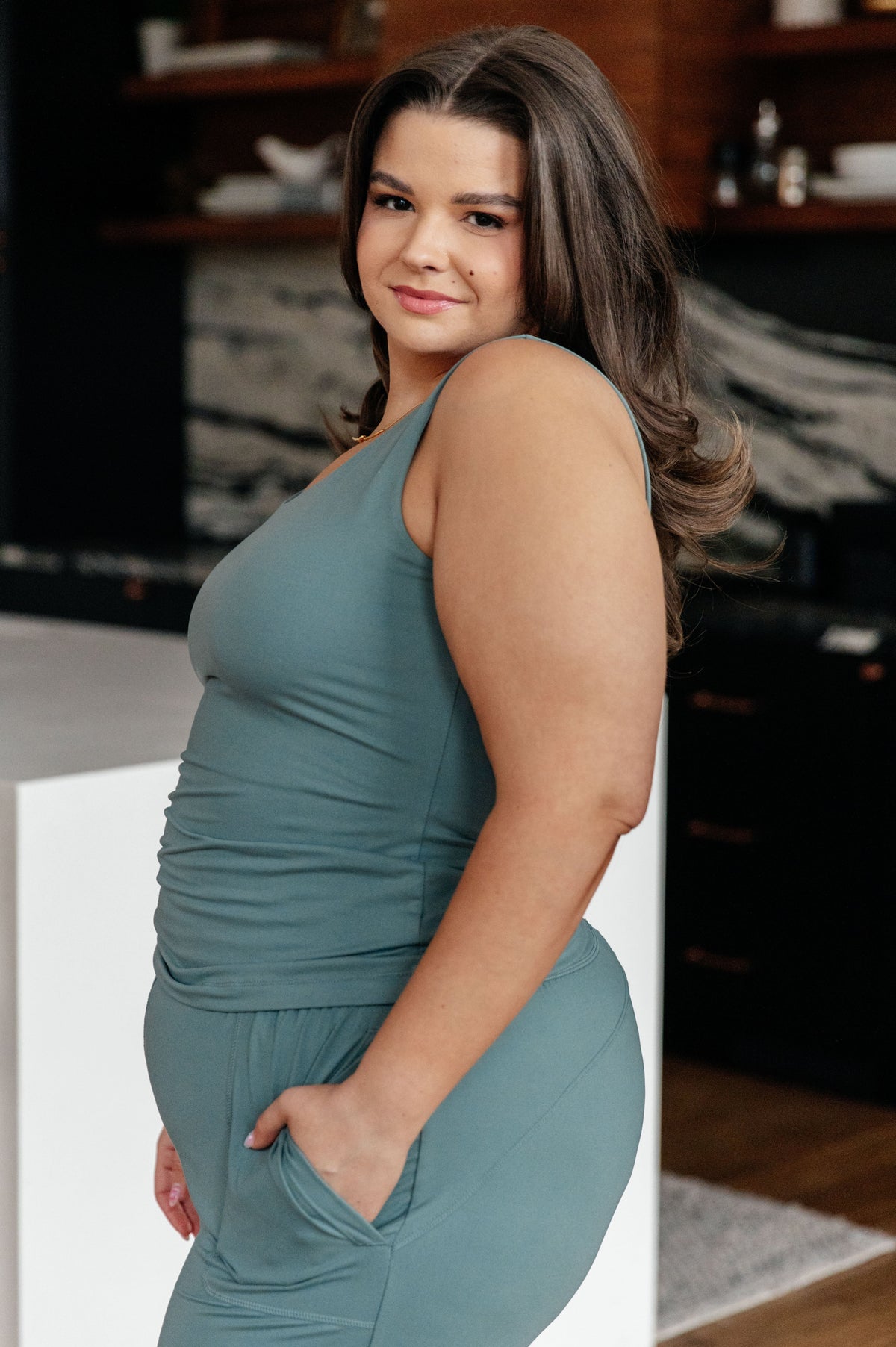 Casual But Cool Tank in Tidewater Teal - Mack and Mav Boutique 