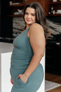 Casual But Cool Tank in Tidewater Teal - Mack and Mav Boutique 