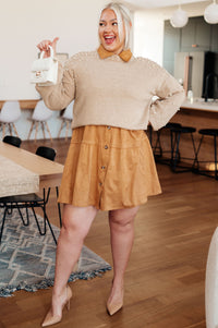 String Me Along Pearl Accent Sweater - Mack and Mav Boutique 