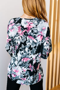 Rendered Rendition V-Neck Top - Mack and Mav Boutique 