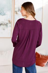 So Outstanding Top in Dark Magenta - Mack and Mav Boutique 