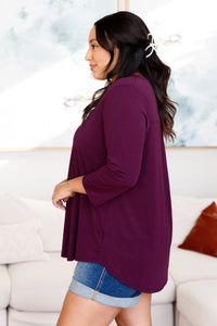 So Outstanding Top in Dark Magenta - Mack and Mav Boutique 
