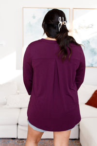 So Outstanding Top in Dark Magenta - Mack and Mav Boutique 