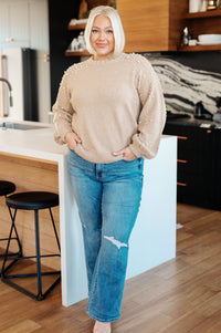 String Me Along Pearl Accent Sweater - Mack and Mav Boutique 